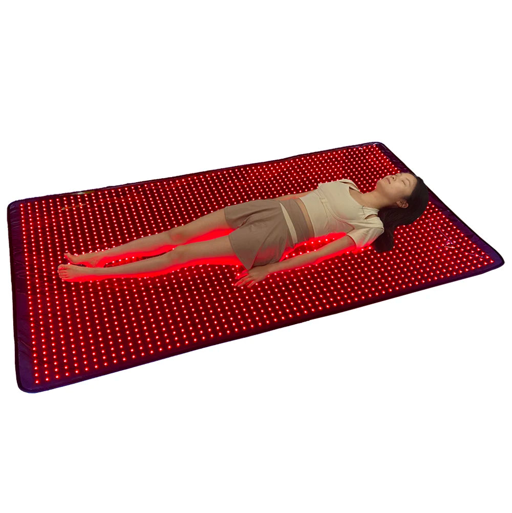 Pain Relief 2160 LEDs Large Mat for Full Body 660nm Red Light&850nm Infrared Therapy Heating Wrap Body 70.8*35.4 Inch Big Pads