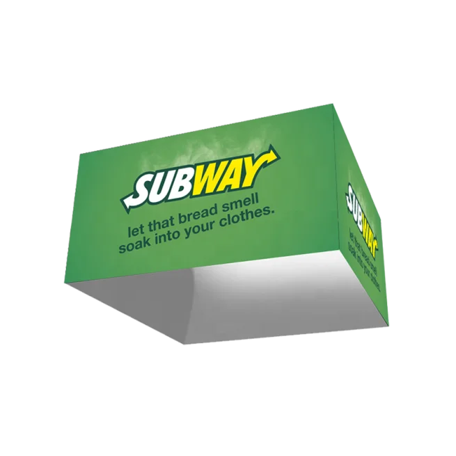 Ez Tube OEM Custom Printed Brand Logo Advertising Sign Foldable Portable Circle Trade Display Banner Hanging From Ceiling