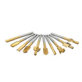 10pcs 1/8" HSS Zinc Finish Wood Router Bits 3mm 10mm Length Carpenter Tools Dremel Rotary Set Milling