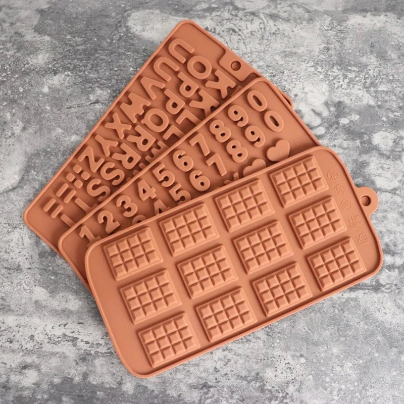 Wholesale Silicone Letter Mold and Number Chocolate Molds Cake Decorations Symbols