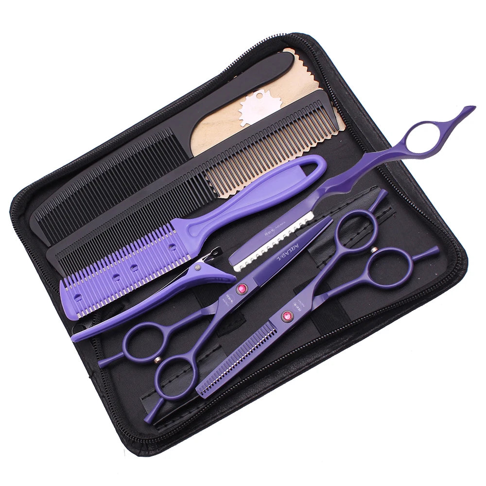 Professional 5.5\" Japan Stainless Steel Hair Scissors A1012 Barber Shop Thinning Shears with Sharp Blade Tip