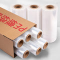 LLDPE Stretch Wrap Roll Film Water Soluble PE Packing Custom Logo Printing Factory Price 50cm*120m*18mic LLDPE 500mm Width Soft