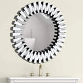 90CM Elegant Design Round Glass Wall Mirrors Decorative Large Silver Wall Mirror for Living Room