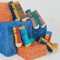 Wholesale Novelty Color Block Mood Ab Socks Women Mismatched Funny Cotton Crew Socks