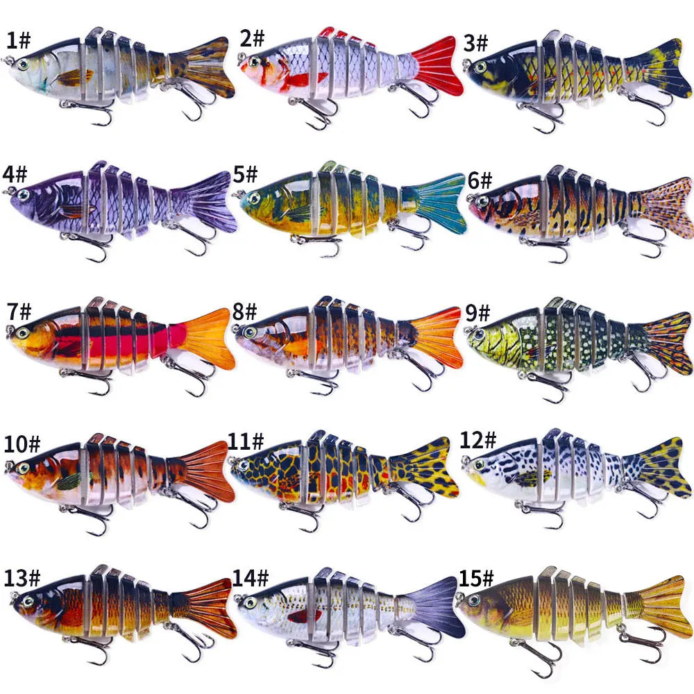 9.7cm 14.5g Multi-section Fishing Lures Full Swimming Layer Jointed Minnow Fishing Bait MegaBDM