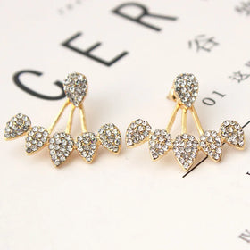 Europe and the United States Cross-border Accessories Personality Design Dripping Full of Diamond Stud Earrings