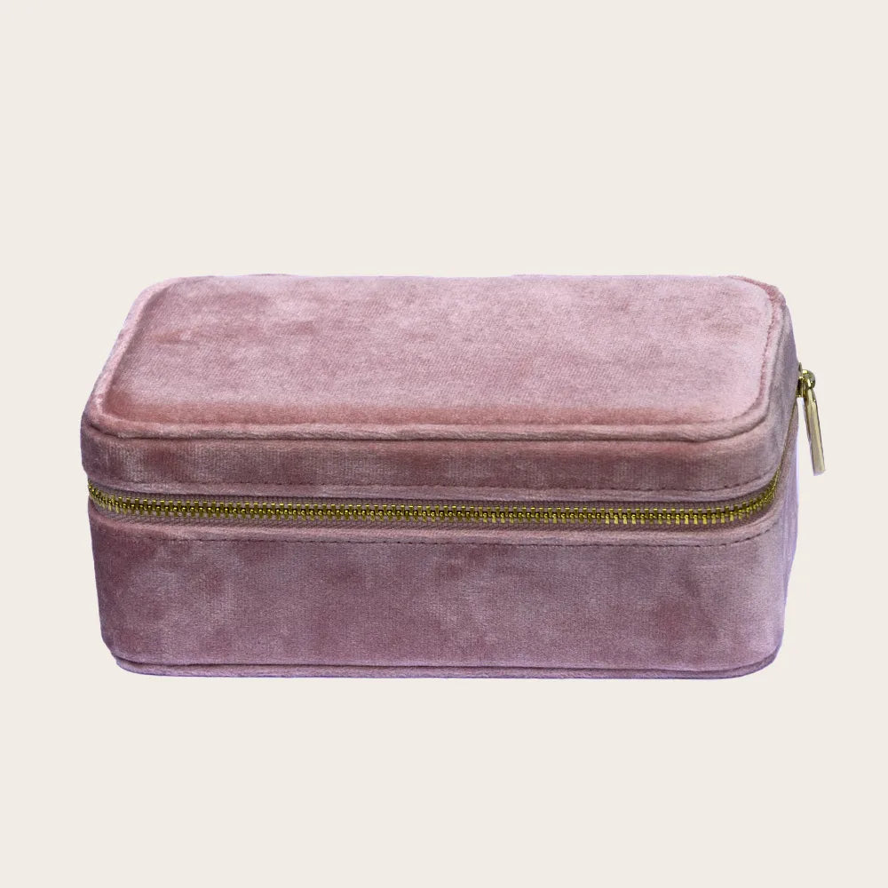 Velvet Portable Travel Jewelry Storage Box Big Organizer Case for Ring Earring Necklace Display-Premium Jewelry Boxes