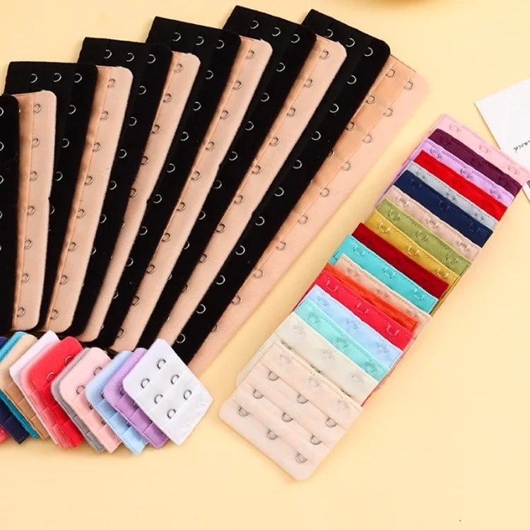 Wholesale Women Soft Comfortable Durable 100% Polyester Underwear Accessories 2 Hook 3 Row Bra Clasp Closure Hook Eye Bra