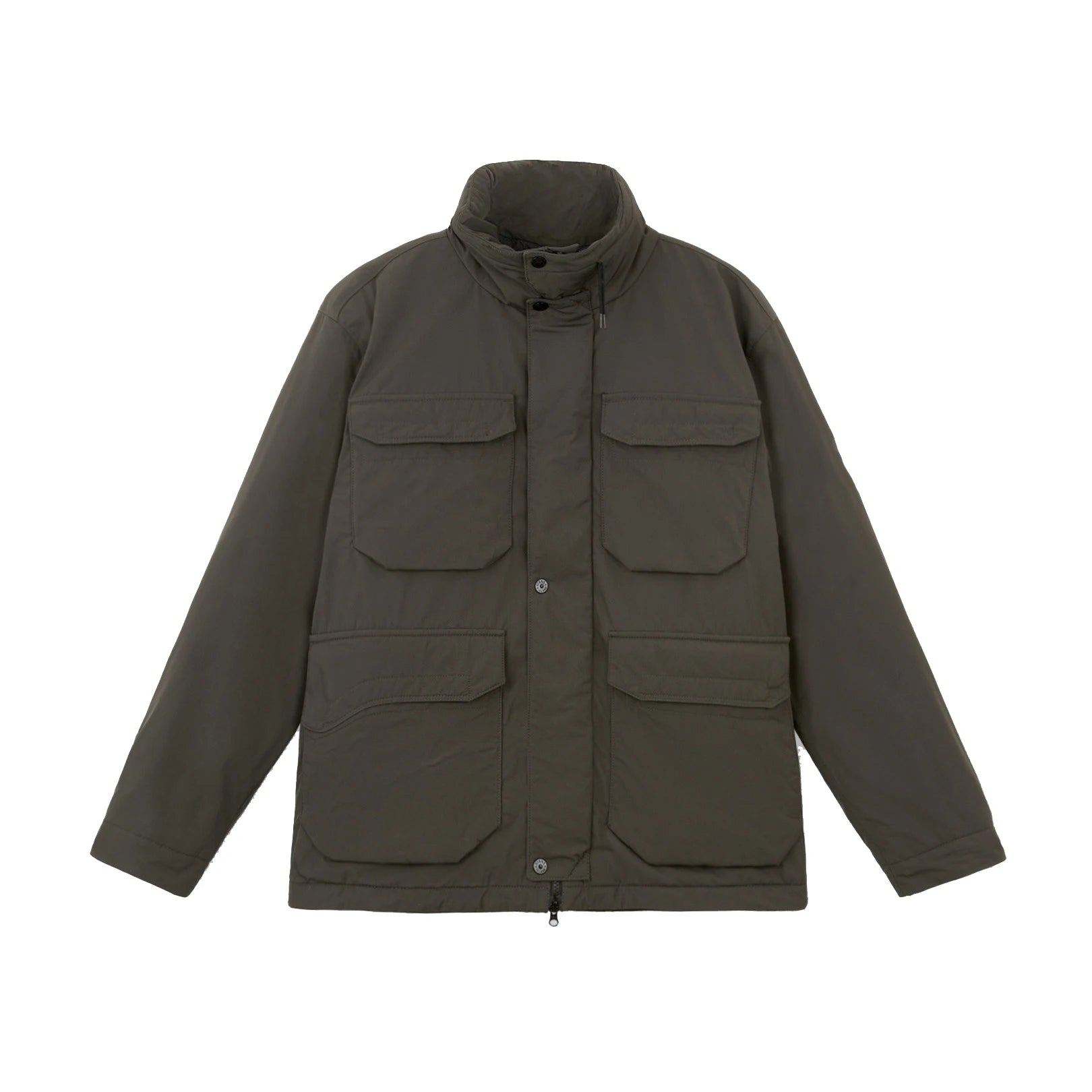 New Coming Men's  Stylish  Field Jackets Stand Collar Snap Front Jackets With Multi Pockets