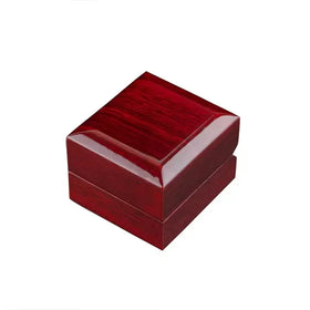 Tailai Irregular Flip Top Mahogany Grain Glossy Piano Lacquer Jewelry Box Premium Gift for Weddings & Anniversaries Ring Case