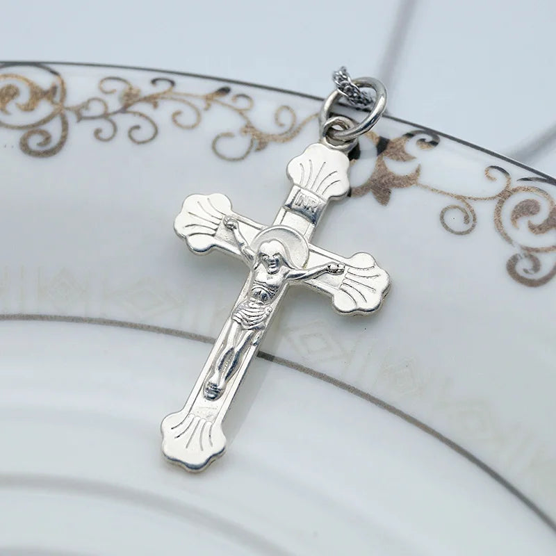 Wholesale High Quality 925 Silver Jesus Christ Cross Charms Pendant