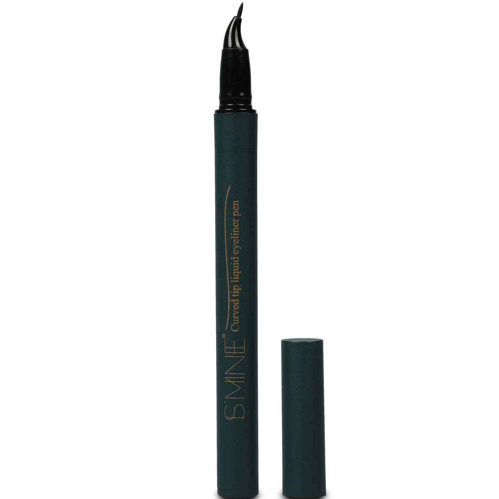 Long Lasting Waterproof Smudgeproof and No-Skip Mineral Liquid Eyeliner Bent Felt Tip Black Makeup for Eye Makeup
