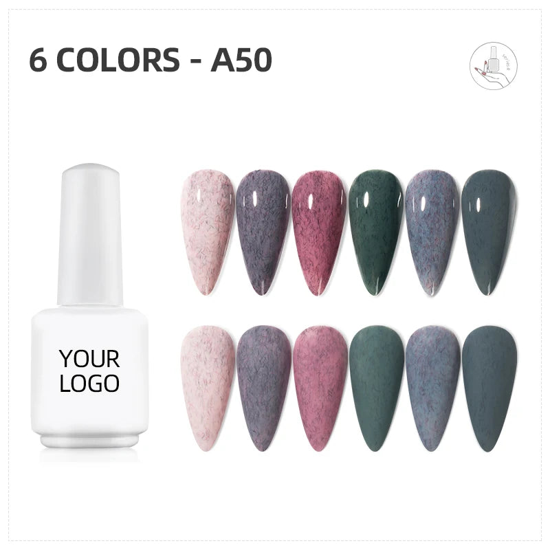 JTING Nail Salon Gel Nail Uv LED 6 Colors Origin Type Colors Certificate Free LabeL Sample Design Gel Nail Polish Oem