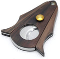 Custom Personalized Logo Bat Shape Wood Double Blade Portable V Cigar Cut Cigar Cutter Scissors