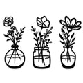alibaba Wall Hanging Vase Metal Flower Wall Art for Kitchen Bathroom Art Silhouette Iron Modern Rectangle Wall Decor Anniversary