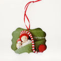 RubySub Christmas Decoration Supplies Rectangular MDF Sublimation Blank Christmas Ornaments