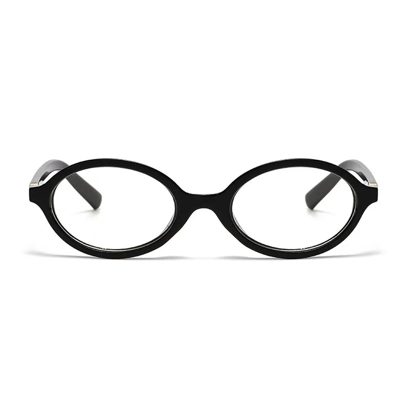 Fashion Pc Small Ellipse Frame Photochromic Women Ladies Anti-Blue Light Prescription Optical Outdoor Eyeglasses for All Face