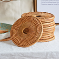 Solhui Rattan Braid Dinner Tea Cup Holder Home Decoration Crafts Heat Insulated Pad