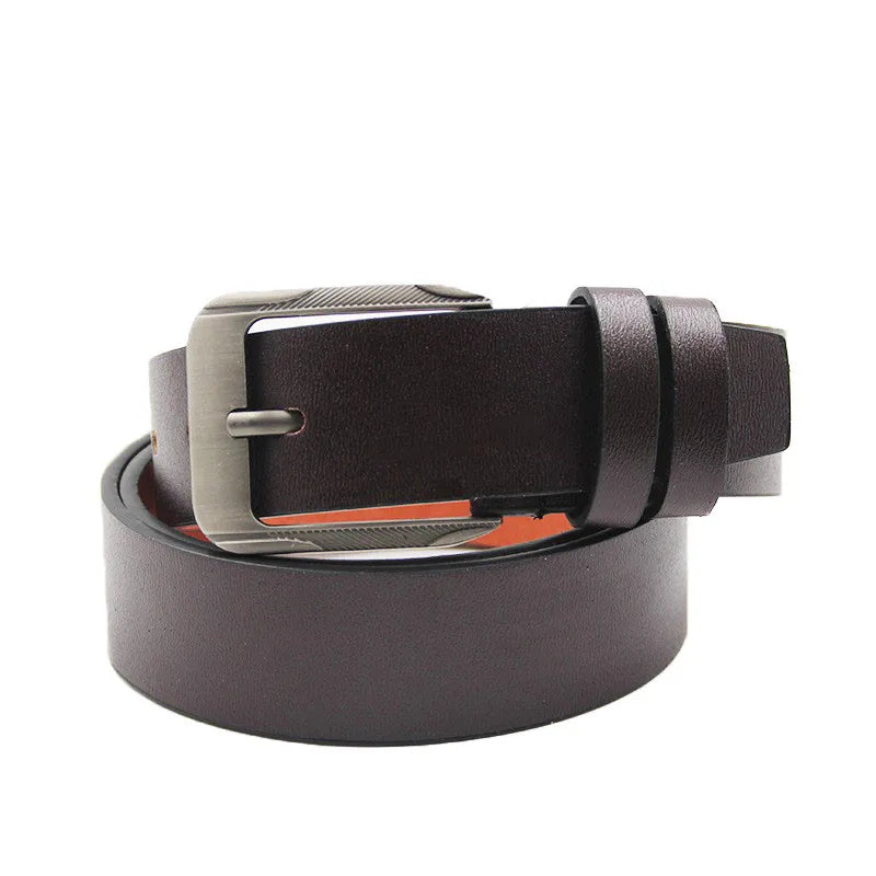 40MM Men Pin Buckle Belt Alloy Buckle Wholesale PU Belts for Men Plastic Material YiWu LQbelt Factory Direct Sale