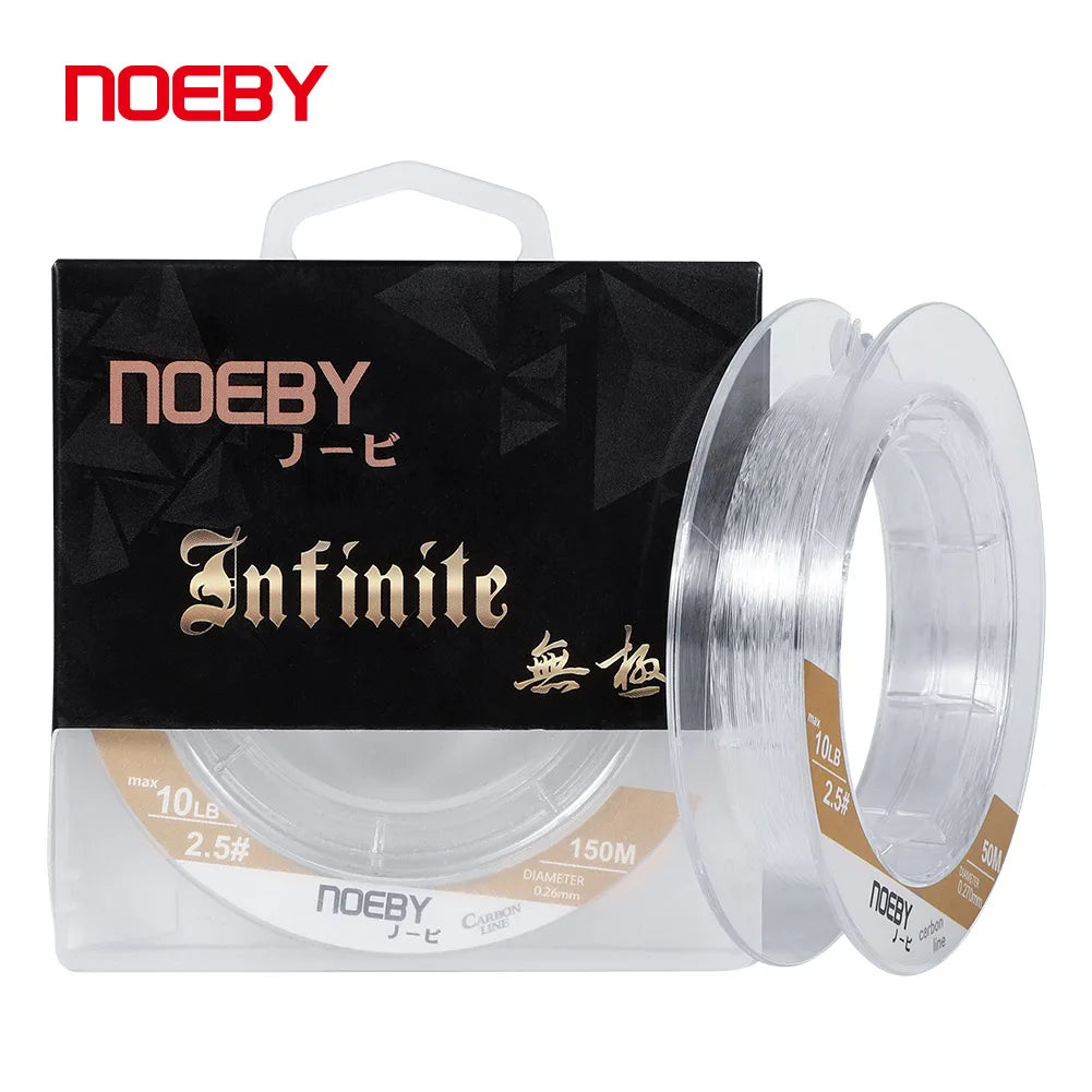Noeby 50m/150m High Tension Carbon Line Linea De Pesca with Japan Carbon Raw Material Wear-resisting Carbon Line for Big Fishes