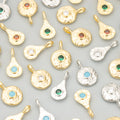 MG30  6pcs/lotwholesale Jewelry Accessories18k Gold Rhodium Platedcopperzirconscharmsnecklace Making Findingsdiy Pendants