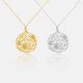 FUAMAY Fashion Dainty 925 Sterling Silver Necklace Vintage Hollow Flower Necklace