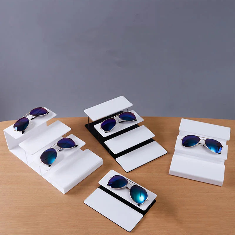 Acrylic 2/3/4 Tier Step Sunglasses Display Multi-layer Glasses Display Stand Jewelry Holder Stand Organizer Glasses Accessory