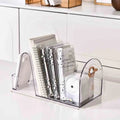 Desktop clear Plastic Magazines Office Desk Organizer Book Display Storage Rack Bookshelf