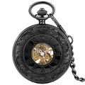 Mixed 5colors Antique Hollow Manual Hand Winding Retro Roman Mechanical Pocket Watches