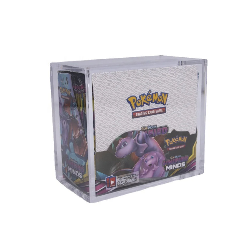 Wholesale Transparent Acrylic Display Box in Plastic Rectangle Shape for Poke Mon Pet Elf Game Wang Bao Meng Supplements Cabinet