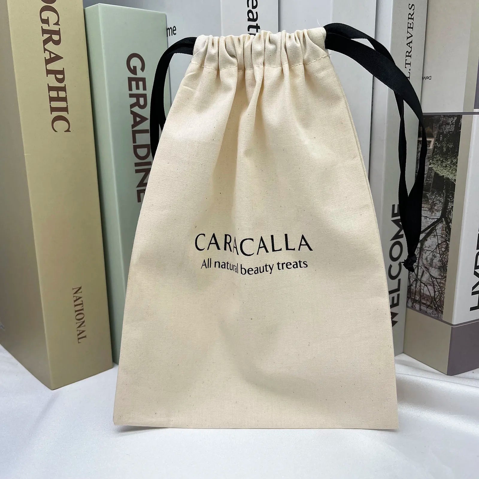 Eco Custom Logo Printed Organic Cotton Muslin Candle Soap Packaging Bag Gift Drawstring Dust Cotton  Pouch