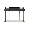 WBERT Modern Luxury Writing Desk for Hotel Guest Room Solid Wood Study Desk with Stainless Steel Simple Design for Bedroom