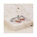 Trendy Earrings for Women Irregular Diamond Set Earrings S925 Silver rainbow Zirconium Hoops Fashion Jewelry Earrings