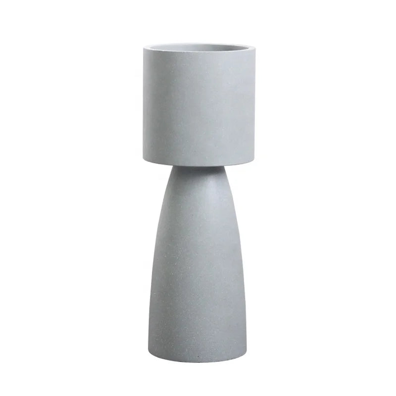 Nordic Simple Style Home Decor Accessories Cement Planter Holder for Indoor Plants Cement Flower Pot Round Shape Morden Luxury