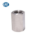 Stainless Steel Smooth Surface Forged Long Nut Hexagon Coupling Pipe Fittings Threaded Adapters 25 MPa Working Pressure 200