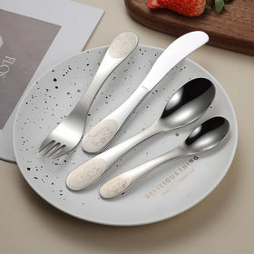 New Product 2021 Popular Children Cutlery Set Kids Spoon and Fork Kids Cutlery Set Stainless Steel Flatware