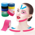 Customizable 5m Length Kinesiology V-Shape Face Lift Tape 10cm Width Cotton Tape with Printed Custom Pattern Logo Accepted