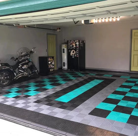 Multi-colored Garage Floor Tiles Interlocking Plastic Floor Tile Garage PP Luxury Vinyl Tile Floor Car Wash