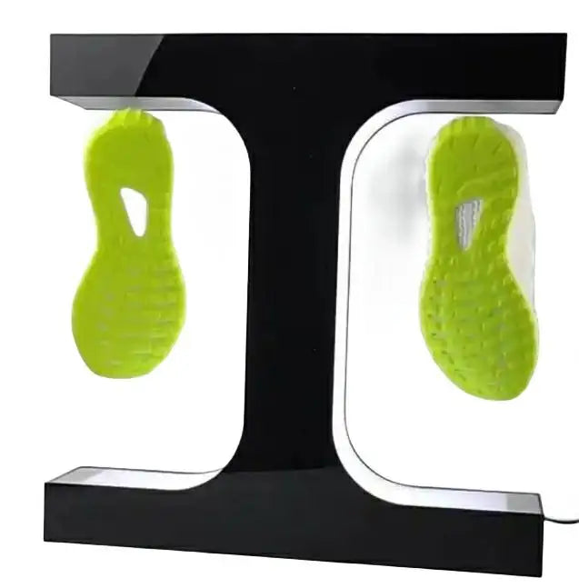 Rotating Magnetic Levitation Stand Floating Display for Two Shoes Pair Floating Double Bottle Display Racks