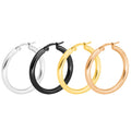 3mm Thick Stainless Steel Chunky Hollow 5cm Hoop Huggie Dangle Earring Women DIY Beads Earrings Accessories Outfit Party Jewelry