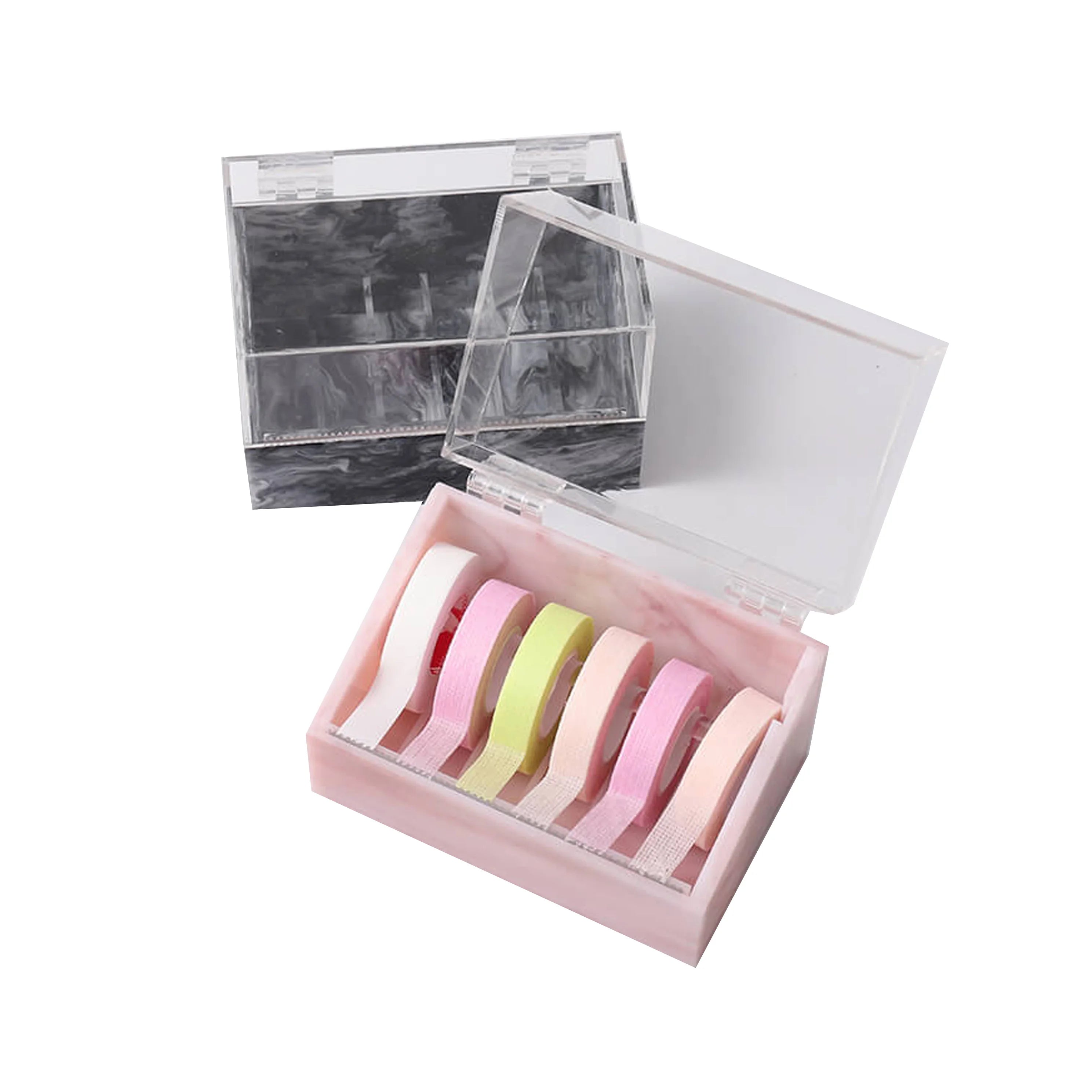 Meecil Lash Acrylic Multi-Grid Eyelash Extension Tape Storage Box Dustproof Tools