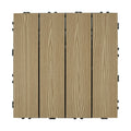Ultra-shield Natural Color 1 Ft. X 1 Ft. Quick Install Deck Outdoor Composite Deck Tile in Roman Antique (12 Sq. Ft. Per Box)
