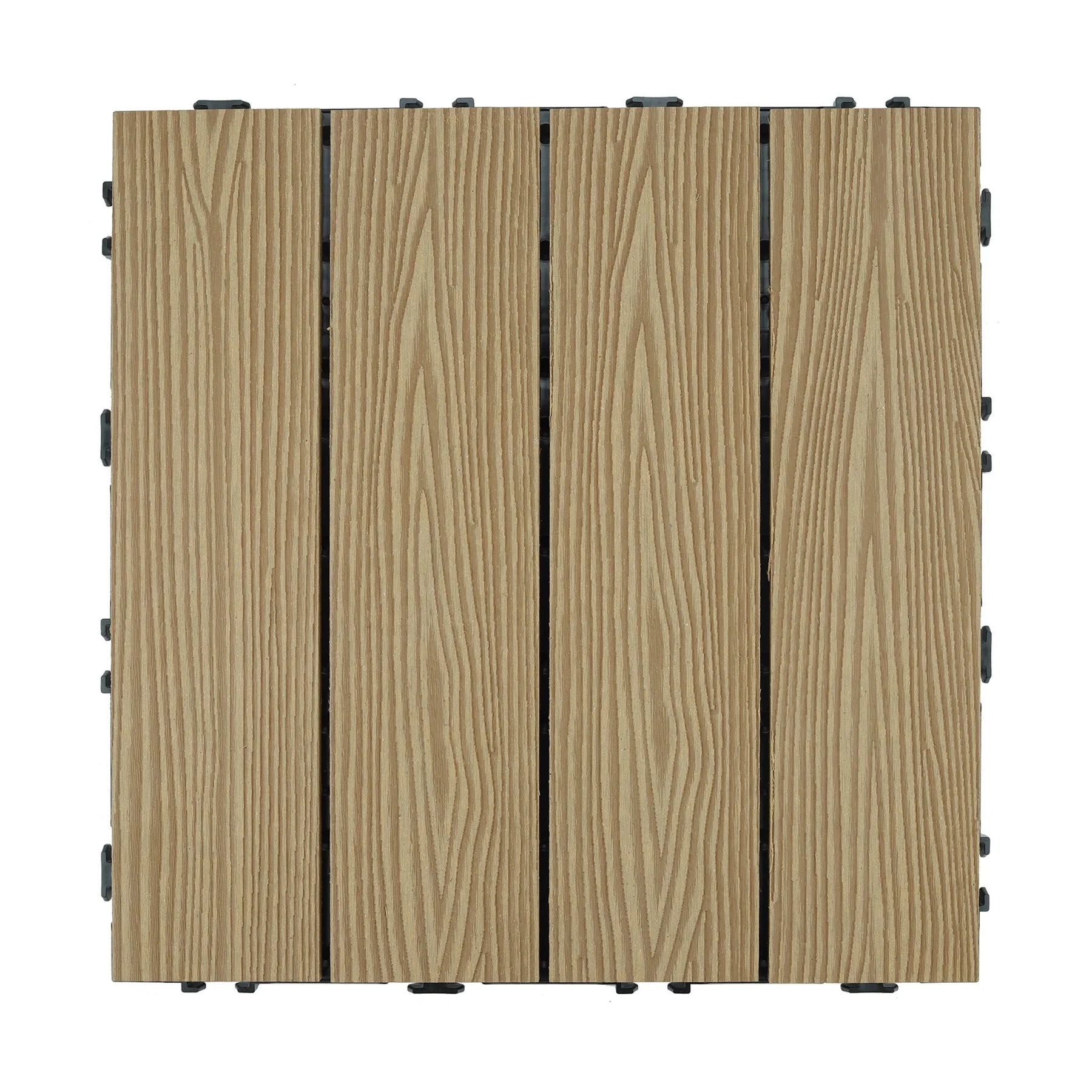 Ultra-shield Natural Color 1 Ft. X 1 Ft. Quick Install Deck Outdoor Composite Deck Tile in Roman Antique (12 Sq. Ft. Per Box)