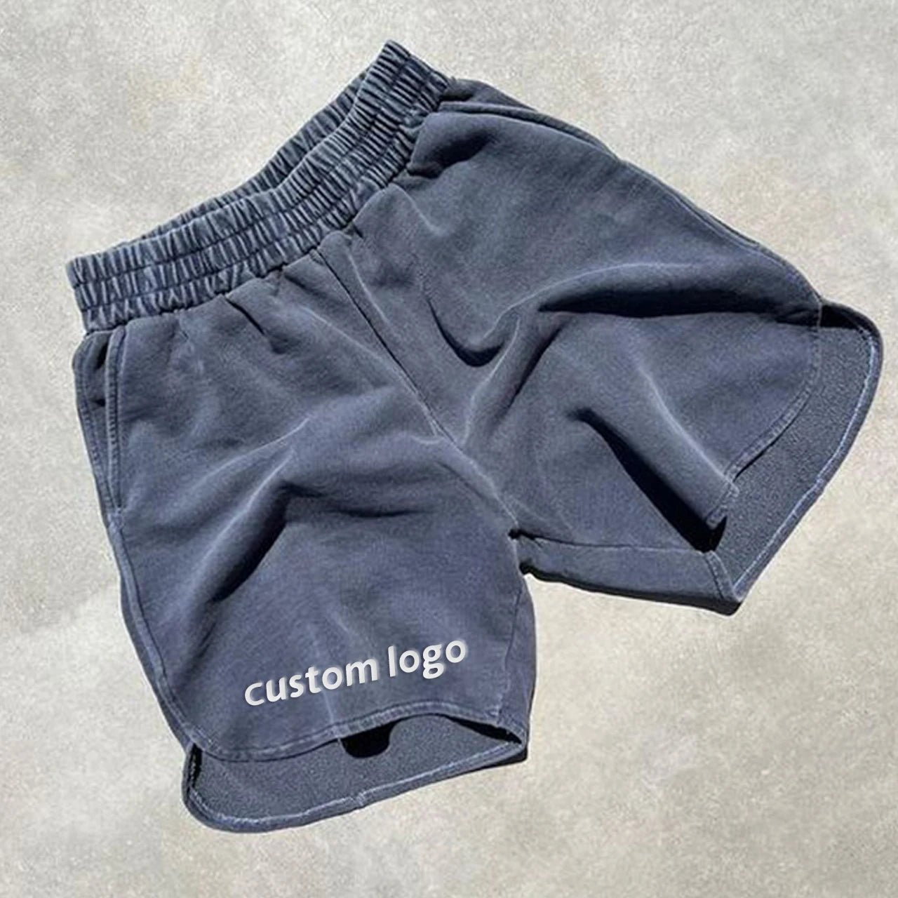 High Quality Screen Puff Print Vintage Cotton Custom Manufacturer French Terry Sweat Men Acid Wash Shorts