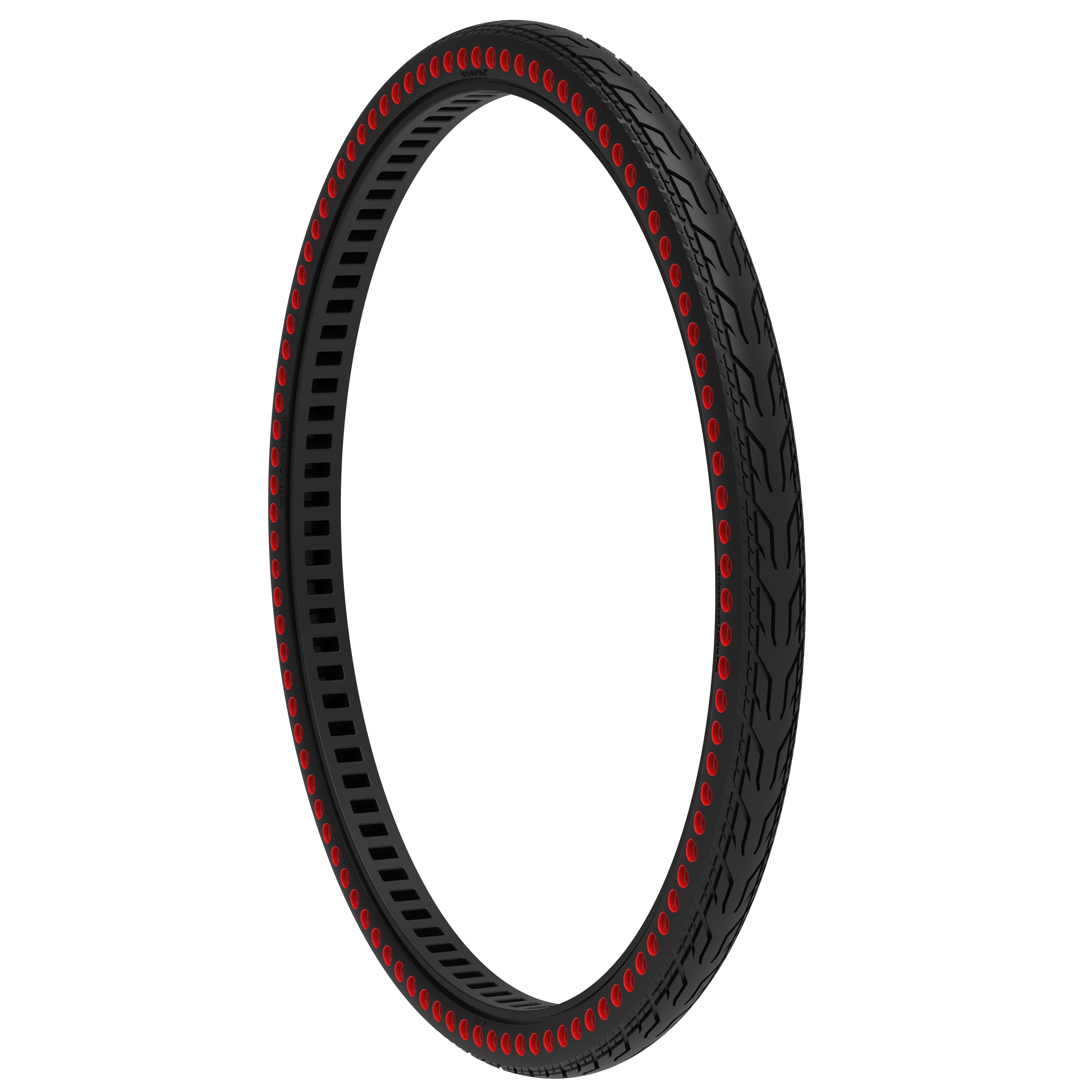 Colorful E-bike Airless Solid Tires24x1.5 Non Inflation Perforated Shock Absorbing Tyre Explosion-Proof Solid Tires