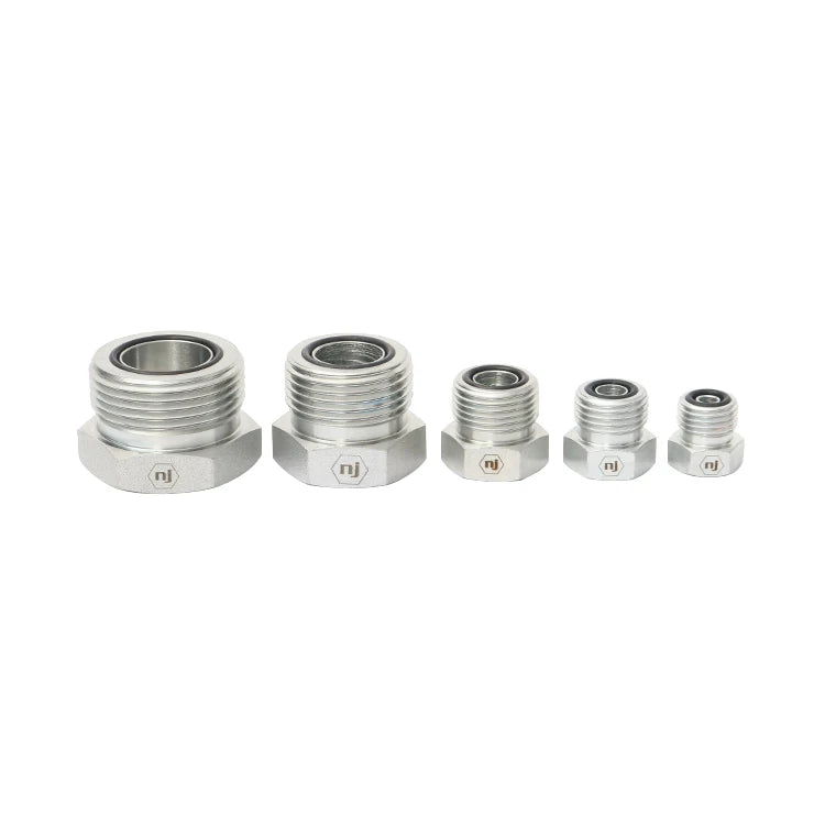 Factory Best Sale Carbon Steel Straight Plugs JIC Hydraulic Fitting Adapter Adaptor Adapt Plug Male O-ring Face Seal ORFS FS2408