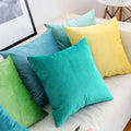 18x18 Decorative Plain Square Throw Luxury Cushion Cover Velvet Sofa Pillowcase