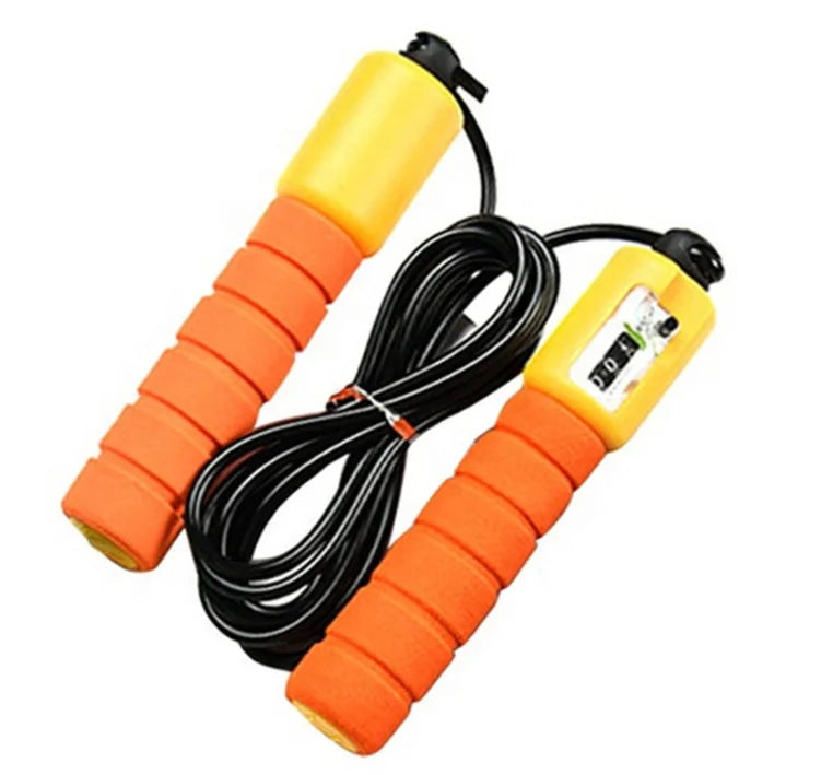 KSY Hot Sale Exercise Fitness Training Adjustable Counter Skipping Weighted Jump Rope Fitness With Foam Handles