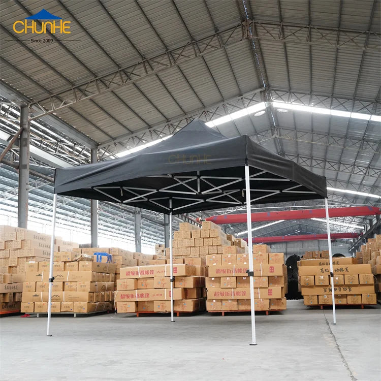 Outdoor Portable Carport Canopy Black Folding Awning Popup Heavy Duty Hexagonal  Tents for Events