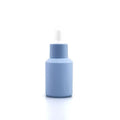 Frosted Matte Blue Glass Dropper Bottle Slanted Shoulder Serum Oil Bottles with Pipette